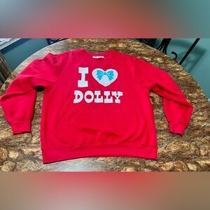 I Love Dolly  Vibrant Red Top WOMENS XL